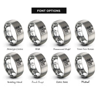 font options for inside engraving on grey disc harrow rings