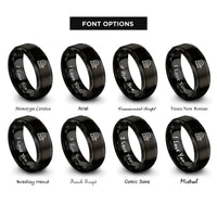 font options for inside engraving on black disc sander rings