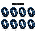 font options for inside engraving on blue dispenser bottle rings