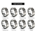 font options for inside engraving on gray distressed flag rings