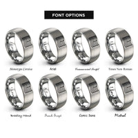 font options for inside engraving on gray distressed flag rings