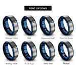 font options for inside engraving on blue & gray dive knife rings