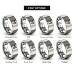 font options for inside engraving on gray dive mask snorkel rings