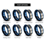 font options for inside engraving on blue & grey diver anchor rings