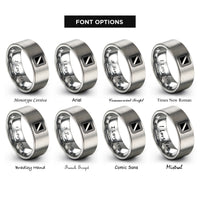 font options for inside engraving on gray diver flag rings
