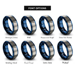 font options for inside engraving on blue & grey diver trail rings