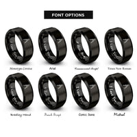 font options for inside engraving on black dividers chart compass rings