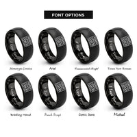 font options for inside engraving on black dj controller rings