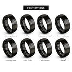 font options for inside engraving on black dj controller rings
