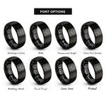font options for inside engraving on black dj mixer rings