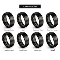font options for inside engraving on black dj mixer rings