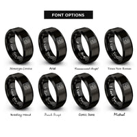font options for inside engraving on black dj mixer rings
