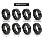 font options for inside engraving on black dj mixer rings