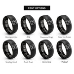 font options for inside engraving on black dj mixer rings