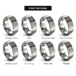 font options for inside engraving on silver dj mixer rings