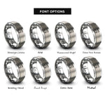 font options for inside engraving on grey dj mixer rings
