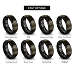 font options for inside engraving on gunmetal & black dj mixer rings