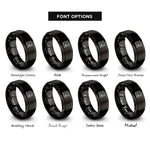 font options for inside engraving on black dj turntable rings