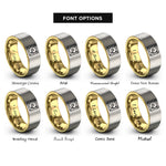 font options for inside engraving on gold & grey dj turntable rings