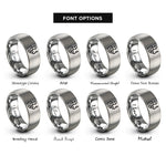 font options for inside engraving on gray dock worker hook rings