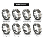font options for inside engraving on silver dog dish rings