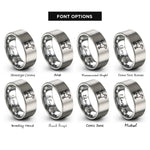 font options for inside engraving on grey dog rings