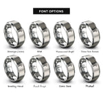font options for inside engraving on grey dog rings