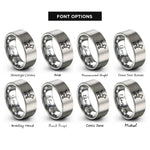 font options for inside engraving on grey dog rings