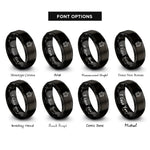 font options for inside engraving on black dog house bone rings