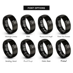 font options for inside engraving on black dog leaping rings