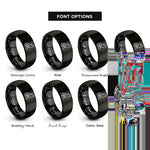 font options for inside engraving on black dog mountains howling rings