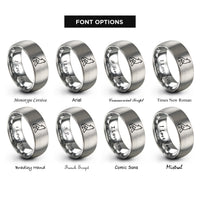 font options for inside engraving on silver dog mountains howling rings