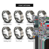 font options for inside engraving on silver dog mountains howling rings