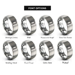 font options for inside engraving on silver doorway rings