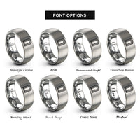 font options for inside engraving on silver doorway rings