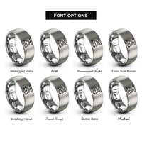 font options for inside engraving on grey dosing scale rings