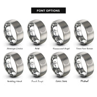 font options for inside engraving on gray dot gradient rings