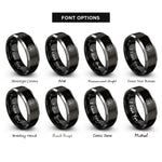 font options for inside engraving on black & gray dot reticle rings