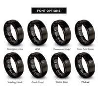 font options for inside engraving on black dot reticle rings