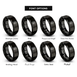 font options for inside engraving on black dot reticle rings