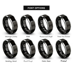 font options for inside engraving on black & grey double bass rings