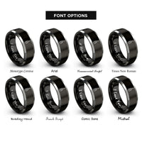 font options for inside engraving on black & grey double bass rings