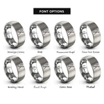 font options for inside engraving on grey double bassist rings