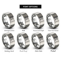 font options for inside engraving on gray draco rings