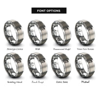 font options for inside engraving on gray dracula silhouette rings