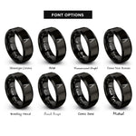 font options for inside engraving on black drafting compass rings