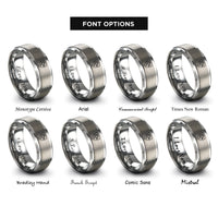 font options for inside engraving on silver dragon crest rings