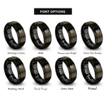 font options for inside engraving on gunmetal & black dragon flight rings