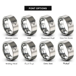 font options for inside engraving on grey dragon rings
