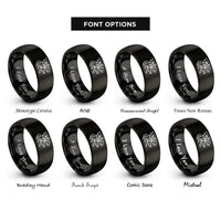 font options for inside engraving on black dragon rider rings